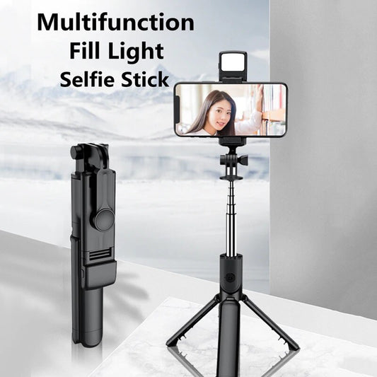 Life Good - Extendable Flash 3-in-1 Selfie Stick Tripod with Bluetooth Remote