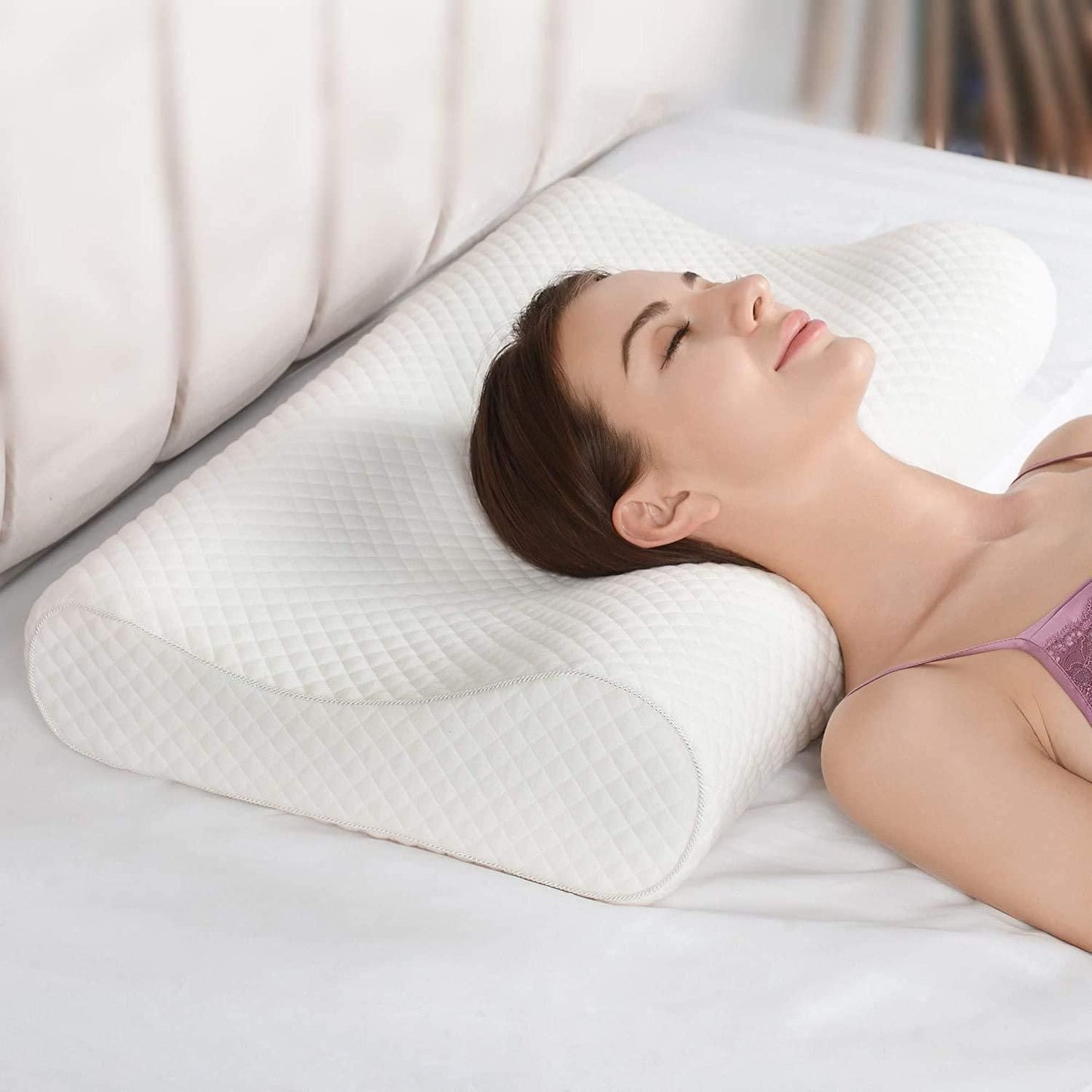 Life Good - Cervical Memory Foam Orthopedic Pillow For Neck Pain Relief