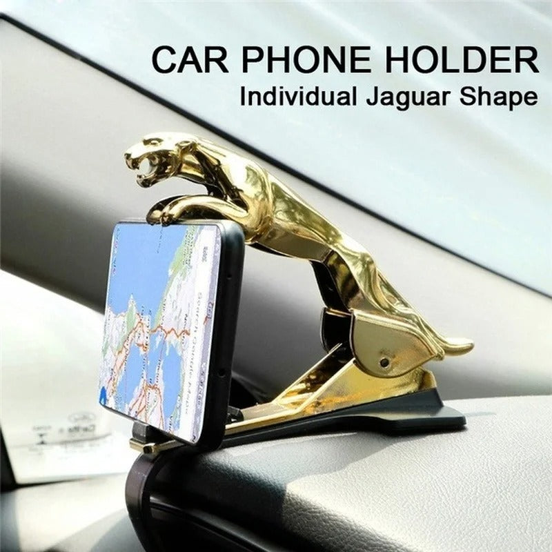 Life Good - Sturdy Premium Quality Jaguar Car Mobile Phone Mount Stand 360 Degree Rotation ( Assorted Color)